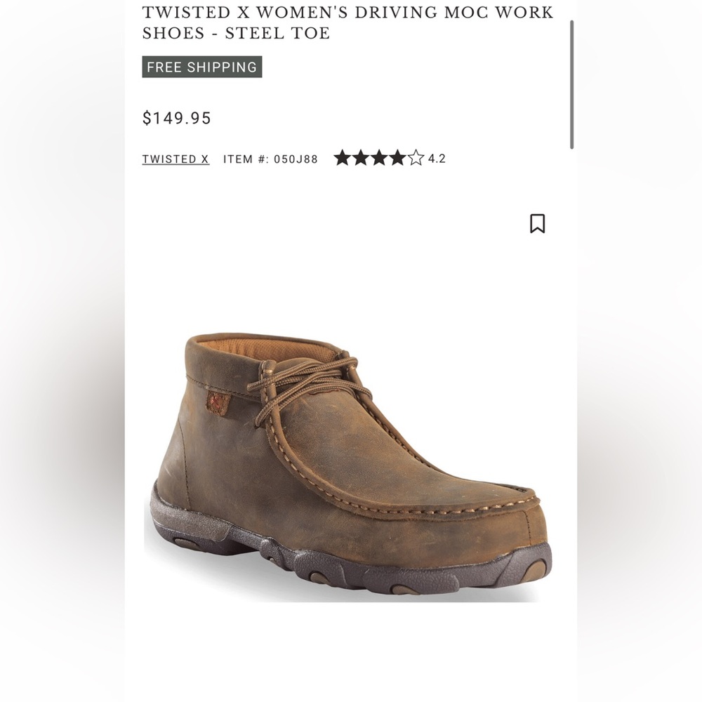 Women’s steel toe twisted x size 7.5